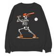 Baseball Skeleton Spooky Boys Halloween Baseball Player Unisex Sweatshirt