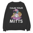 Calm Your Mitts Baseball Ice Cream Drip Crossed Bats Sport Unisex Sweatshirt Calm Your Mitts Baseball Ice Cream Drip Crossed Bats Sport Unisex Sweatshirt
