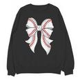 Cute Baseball Coquette Bow For Women Girls Baseball Mama Mom Unisex Sweatshirt
