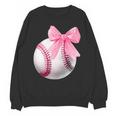 Cute Coquette Baseball Pink Bow Player & Fan Girls Unisex Sweatshirt