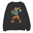 Halloween Baseball Skeleton Ice Cream Drip Baseball Boys Kid Unisex Sweatshirt