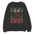 Ho Ho Homerun Xmas Sports Player Baseball Ugly Christmas Unisex Sweatshirt