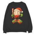 Ice Cream Drip Baseball Christmas Baseball Drip Candy Cane Unisex Sweatshirt Ice Cream Drip Baseball Christmas Baseball Drip Candy Cane Unisex Sweatshirt