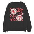 Six Seven Baseball Lover Sports Red Heart Bow Valentine Girl Unisex Sweatshirt