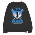 T1D Warrior Baseball Drip Diabetes Awareness Blue Ribbon Unisex Sweatshirt T1D Warrior Baseball Drip Diabetes Awareness Blue Ribbon Unisex Sweatshirt