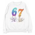 67 Meme Baseball Kids Girls Humor Number 6 7 Unisex Sweatshirt
