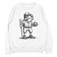 Frog Basketbal Men Women Grumpy Frog Playing Baseball Unisex Sweatshirt Frog Basketbal Men Women Grumpy Frog Playing Baseball Unisex Sweatshirt