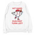 Hit Hard Run Fast Turn Left Baseball Player Premium Tri-Blend Unisex Sweatshirt Hit Hard Run Fast Turn Left Baseball Player Premium Tri-Blend Unisex Sweatshirt