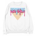 Ice Cream Baseball Cone Dripping Sprinkles Kids Boys Summer Premium Tri-Blend Unisex Sweatshirt