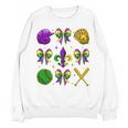 Mardi Gras Baseball Coquette Bow Fat Tuesday Parade Girls Unisex Sweatshirt Mardi Gras Baseball Coquette Bow Fat Tuesday Parade Girls Unisex Sweatshirt