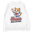Take Meowt To The Ball Game Tee Slugger Cat Baseball Unisex Sweatshirt Take Meowt To The Ball Game Tee Slugger Cat Baseball Unisex Sweatshirt