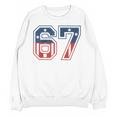 Number 67 USA Raglan Baseball Tee Unisex Sweatshirt