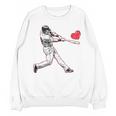 Valentines Baseball Batter Heart Player Silhouette Premium Tri-Blend Unisex Sweatshirt Valentines Baseball Batter Heart Player Silhouette Premium Tri-Blend Unisex Sweatshirt