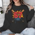 67 Sports Meme – Baseball Bats Number 6 7 Unisex Sweatshirt