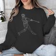 Baseball Batter Line Abstract Geometry Team Player Family Unisex Sweatshirt Baseball Batter Line Abstract Geometry Team Player Family Unisex Sweatshirt
