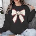 Baseball Coquette Bow Cute Baseball Game Unisex Sweatshirt Baseball Coquette Bow Cute Baseball Game Unisex Sweatshirt