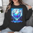 Baseball Drip Ice Cream Blue Glow Melt Ball Graphic Unisex Sweatshirt Baseball Drip Ice Cream Blue Glow Melt Ball Graphic Unisex Sweatshirt