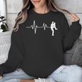 Baseball Heartbeat Pitcher Position Simple Line Art Unisex Sweatshirt Baseball Heartbeat Pitcher Position Simple Line Art Unisex Sweatshirt