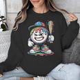 Baseball Mascot Attitude Graffiti Splash Bat Cap Unisex Sweatshirt
