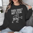 Baseball Player Catcher Thou Shalt Not Steal Coach Baseball Unisex Sweatshirt