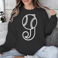 Baseball Sport Player Monogram Cool Initial Letter J Unisex Sweatshirt Baseball Sport Player Monogram Cool Initial Letter J Unisex Sweatshirt