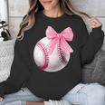 Cute Coquette Baseball Pink Bow Player & Fan Girls Unisex Sweatshirt