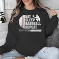 Eat Sleep Baseball Repeat Baseball Player Men Boys Unisex Sweatshirt