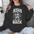 Jesus Has My Back Baseball Faith Motivation Tee Christian Unisex Sweatshirt