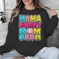 Retro Mama Mommy Mom Bruh Baseball Women Girls Unisex Sweatshirt