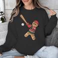 Ugly Christmas Sweater Gingerbread Baseball Toddler Kids Unisex Sweatshirt