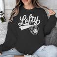 Vintage Baseball Tee Lefty Left Handed Baseball Player Unisex Sweatshirt
