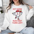 Hit Hard Run Fast Turn Left Baseball Player Premium Tri-Blend Unisex Sweatshirt Hit Hard Run Fast Turn Left Baseball Player Premium Tri-Blend Unisex Sweatshirt