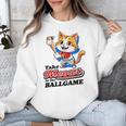 Take Meowt To The Ball Game Tee Slugger Cat Baseball Unisex Sweatshirt Take Meowt To The Ball Game Tee Slugger Cat Baseball Unisex Sweatshirt