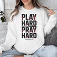 Play Hard Pray Hard Youth Boy Christian Baseball Jesus Unisex Sweatshirt Play Hard Pray Hard Youth Boy Christian Baseball Jesus Unisex Sweatshirt