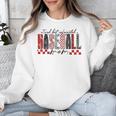 Retro Checkered Tired But Caffeinated Baseball Mom Leopard Unisex Sweatshirt