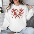 Six Seven 67 Meme Baseball Coquette Bow Valentine Unisex Sweatshirt Six Seven 67 Meme Baseball Coquette Bow Valentine Unisex Sweatshirt