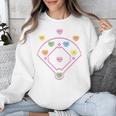 Valentine Heart Love Cute Baseball Softball Lover Sayings Unisex Sweatshirt Valentine Heart Love Cute Baseball Softball Lover Sayings Unisex Sweatshirt
