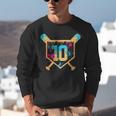 10 Years Old 10th Birthday Baseball Ice Cream Dripping Boys Unisex Sweatshirt