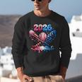2026 American Flag Baseball Ice Cream Drip Bats Boys Unisex Sweatshirt