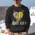 Bonus Mom Of Both Half Baseball Softball Ice Cream Drip Unisex Sweatshirt Bonus Mom Of Both Half Baseball Softball Ice Cream Drip Unisex Sweatshirt