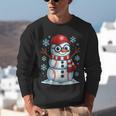 Christmas Baseball Snowman Xmas Pajamas Women Men Boys Unisex Sweatshirt