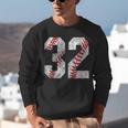 Distressed Baseball Number 32 Jersey Uniform Player Fan Unisex Sweatshirt