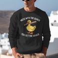 Duck And Baseball Bat Mess With The Quack You Get Whack Unisex Sweatshirt