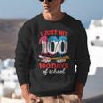 HUGvyn I Just Hit 100 Days Of School Baseball Ice Cream Boys Unisex Sweatshirt