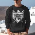 I Teach My Kids To Hit & Steal Baseball Player Coach Dad Tee Unisex Sweatshirt