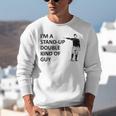 Baseball Pun Saying I'm a Stand Up Double Type Of Guy Unisex Sweatshirt