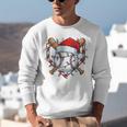 Christmas Baseball Santa Hat For Baseball Players Fans Unisex Sweatshirt