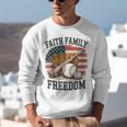 Faith Family Freedom Patriotic Christian Baseball Game Day Unisex Sweatshirt Faith Family Freedom Patriotic Christian Baseball Game Day Unisex Sweatshirt