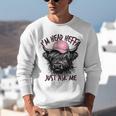 I'm Head Heffa Just Ask Me Bossy Highland Cow Baseball Cap Unisex Sweatshirt I'm Head Heffa Just Ask Me Bossy Highland Cow Baseball Cap Unisex Sweatshirt