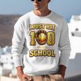 I Just Hit 100 Days Of School Baseball Boys Kids 100th Day Unisex Sweatshirt I Just Hit 100 Days Of School Baseball Boys Kids 100th Day Unisex Sweatshirt